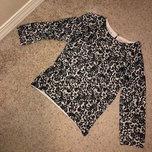 Philosophy long sleeve sweater with zipper in back